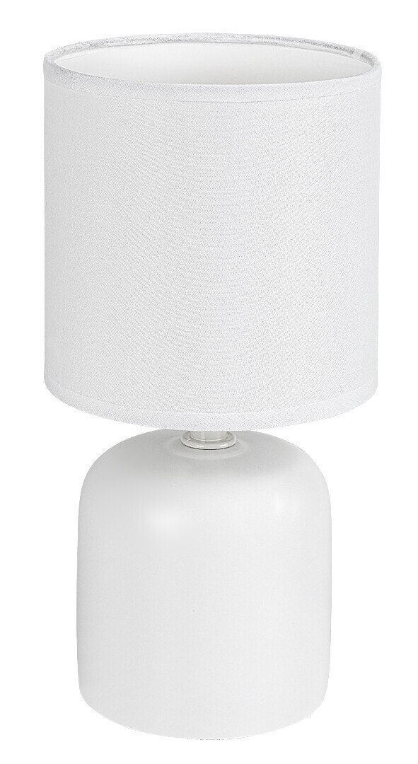 Rabalux Biela stolná lampa Daphni pre žiarovku E14 74052