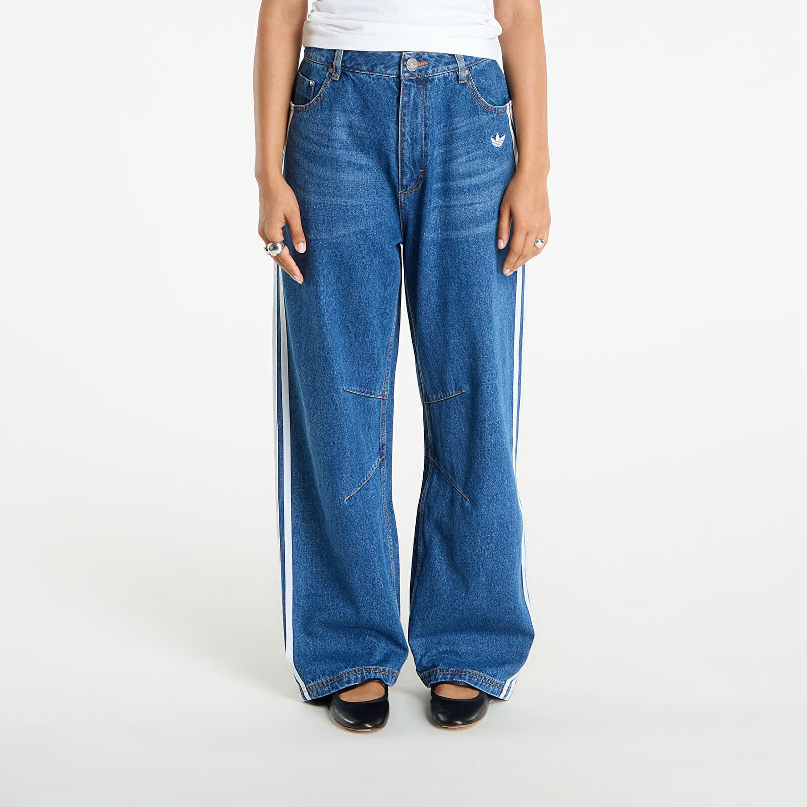 Džínsy adidas Originals Baggy GFX Denim Dark Blue/ Grey Two 28/30