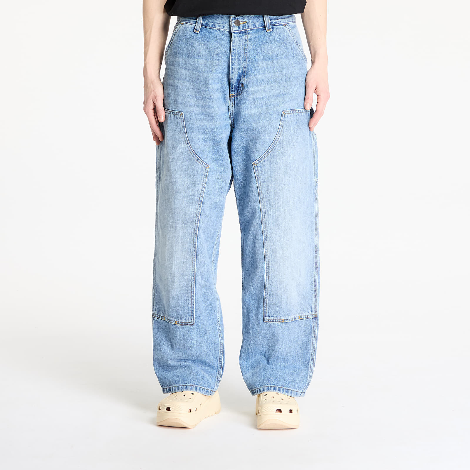 Kalhoty Carhartt WIP W' Brandon Double Knee Pant Blue Burst Washed L