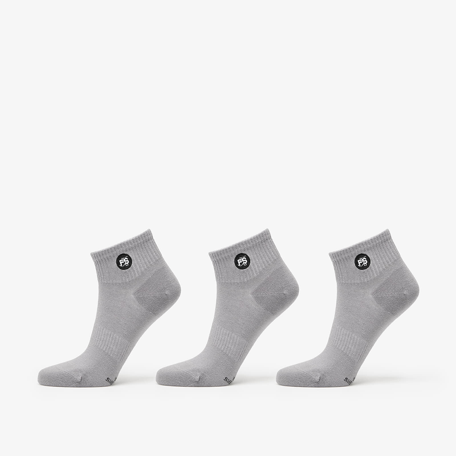 Ponožky Footshop Ankle Socks 3-Pack Grey 36-38