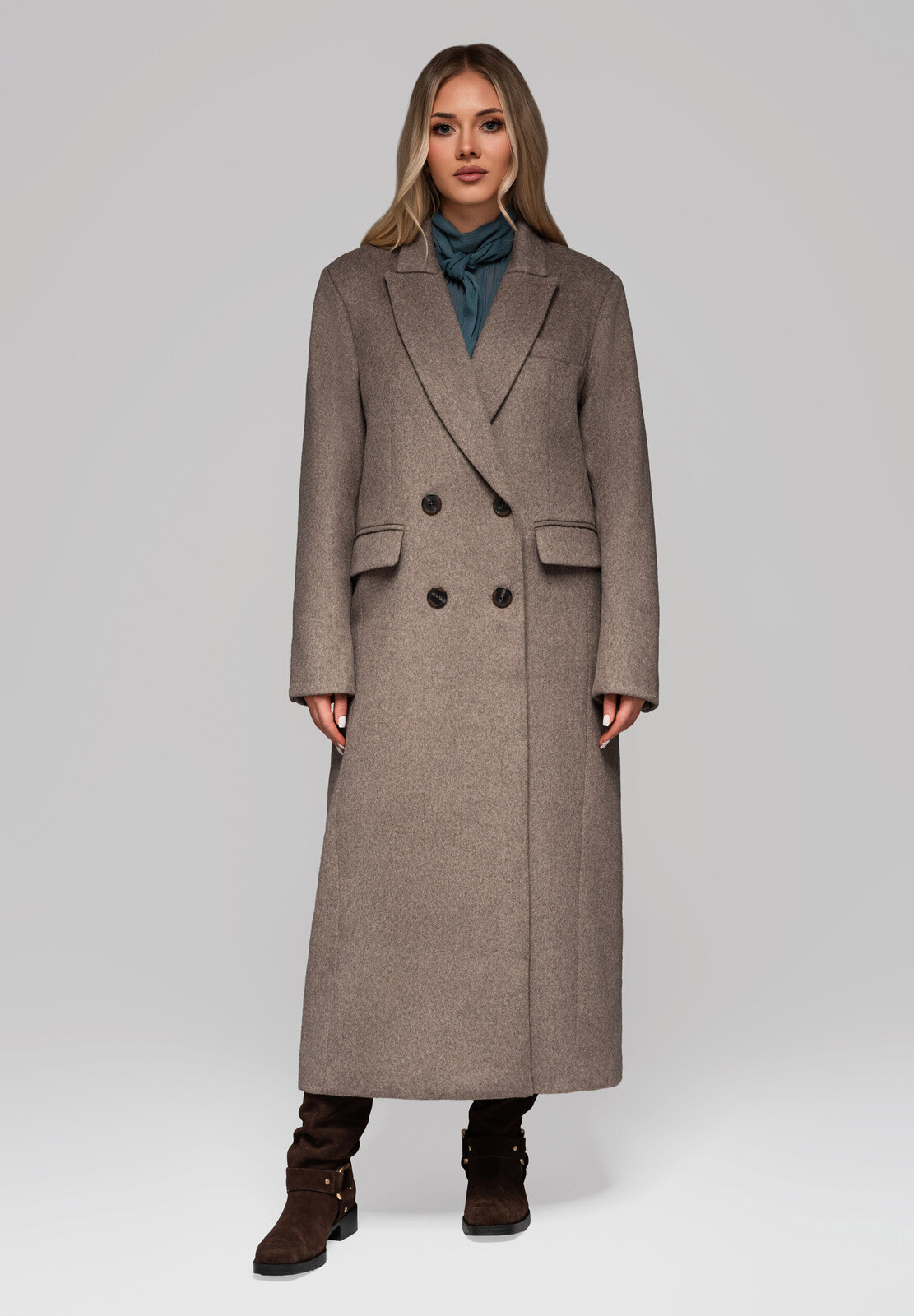 Dámsky dlhý vlnený kabát LARICA