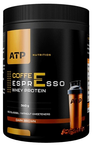Atp nutrition coffee espresso whey protein 360 g - dark brown