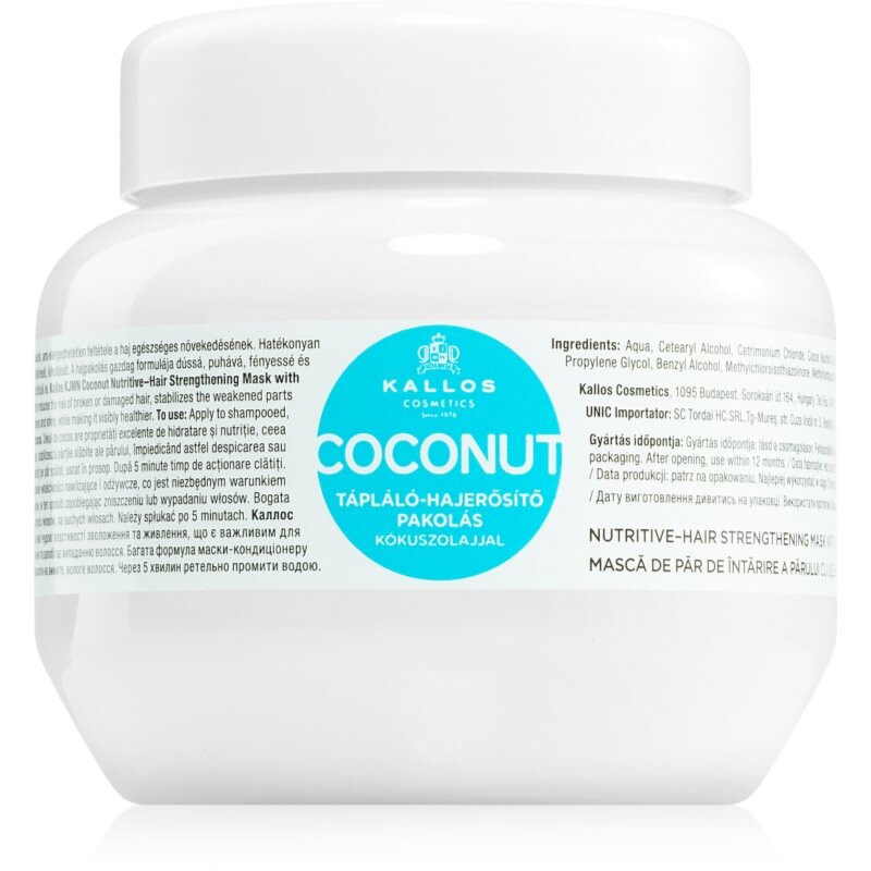 Kallos KJMN Professional Coconut výživná maska pre oslabené vlasy 275 ml