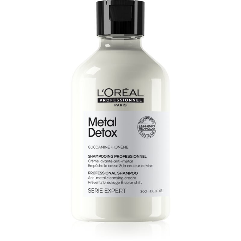 L’Oréal Professionnel Serie Expert Metal Detox hĺbkovo čistiaci šampón pre farbené a poškodené vlasy 300 ml
