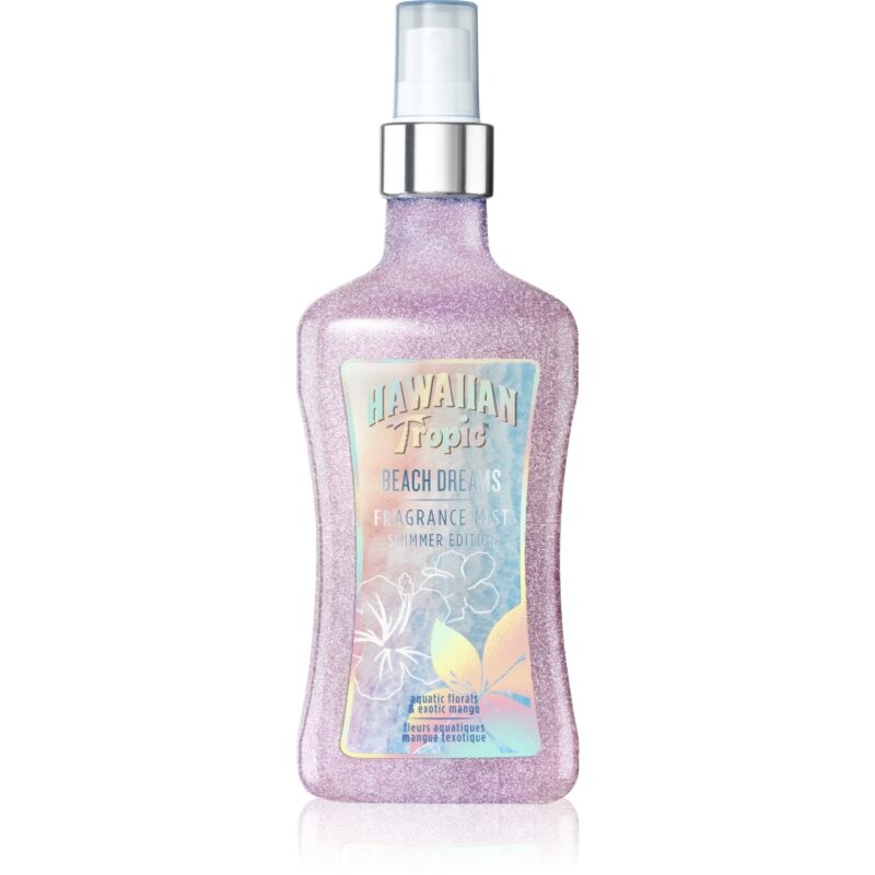 Hawaiian Tropic Perfumes Beach Dreams Shimmer telový sprej s trblietkami pre ženy 250 ml