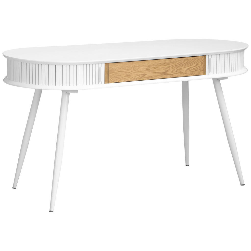 MID.YOU PÍSACÍ STÔL, biela, farba duba, 140/76/60 cm