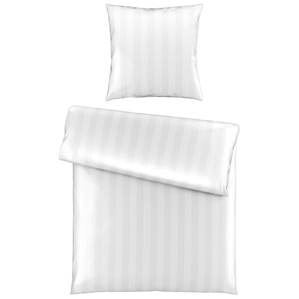 Novel POSTEĽNÁ BIELIZEŇ, satén, biela, 135/200 cm