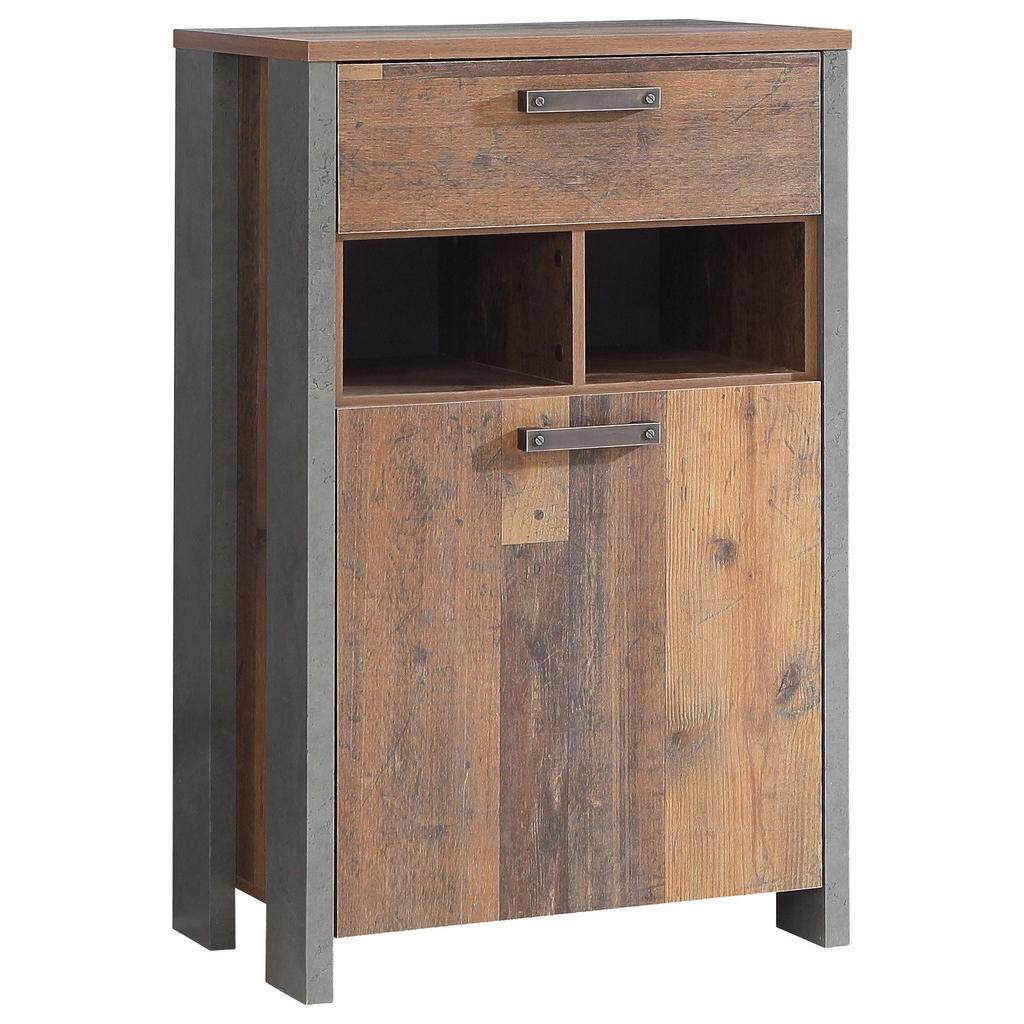 Carryhome SKRINKA NA TOPÁNKY, hnedá, tmavosivá, 67/108,1/41,6 cm