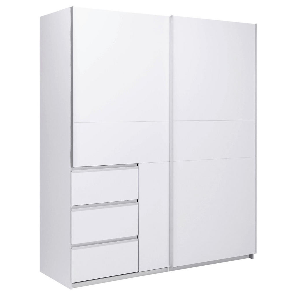 MID.YOU SKRIŇA S POSUVNÝMI DVERAMI, biela, 175/205/61,5 cm