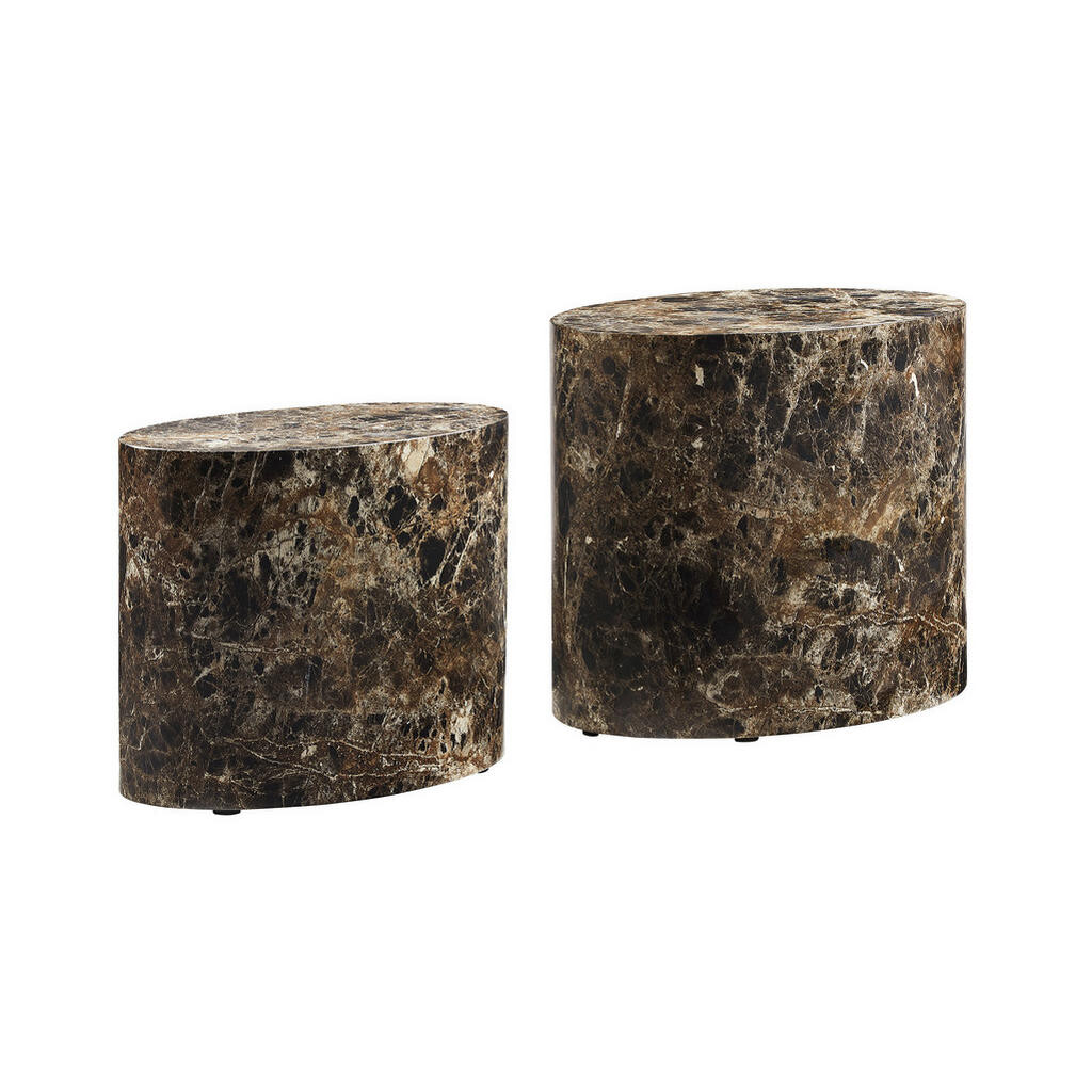 Livetastic SADA KONFERENČNÝCH STOLÍKOV, hnedá, kompozitné drevo, 48-40/33-24,5/40-33 cm