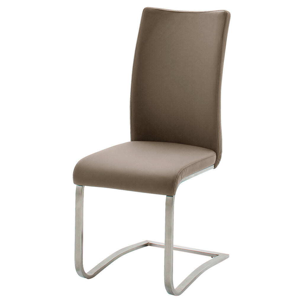 Livetastic STOLIČKA S PRUŽNÝM PODNOŽÍM, farba ušľachtilej ocele, cappuccino