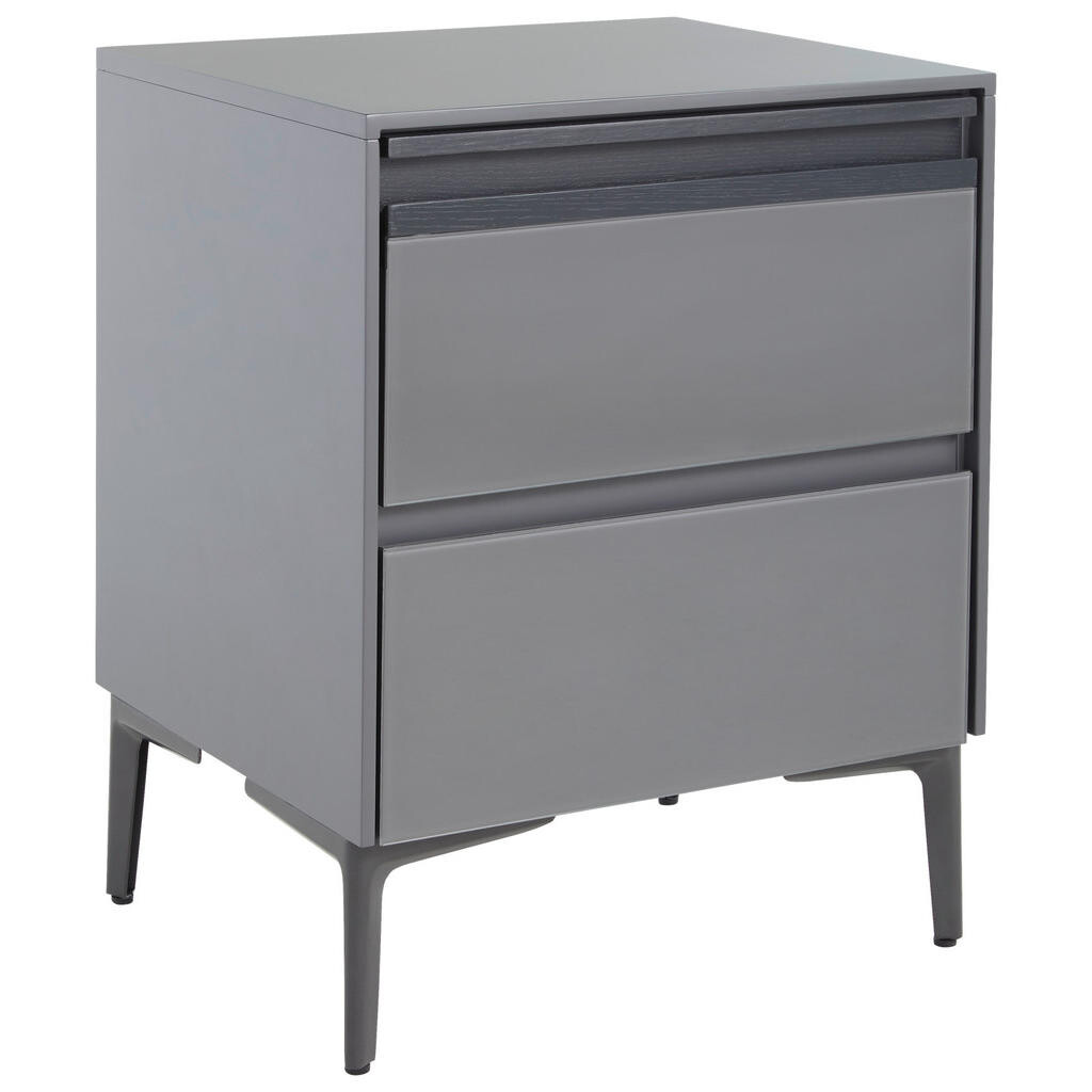 MID.YOU NOČNÝ STOLÍK, dub, sivá, tmavosivá, 50/55/40 cm