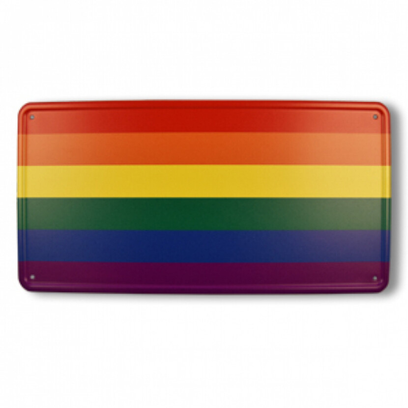 Ceduľa plechová Promex vlajka LGBT - farebná