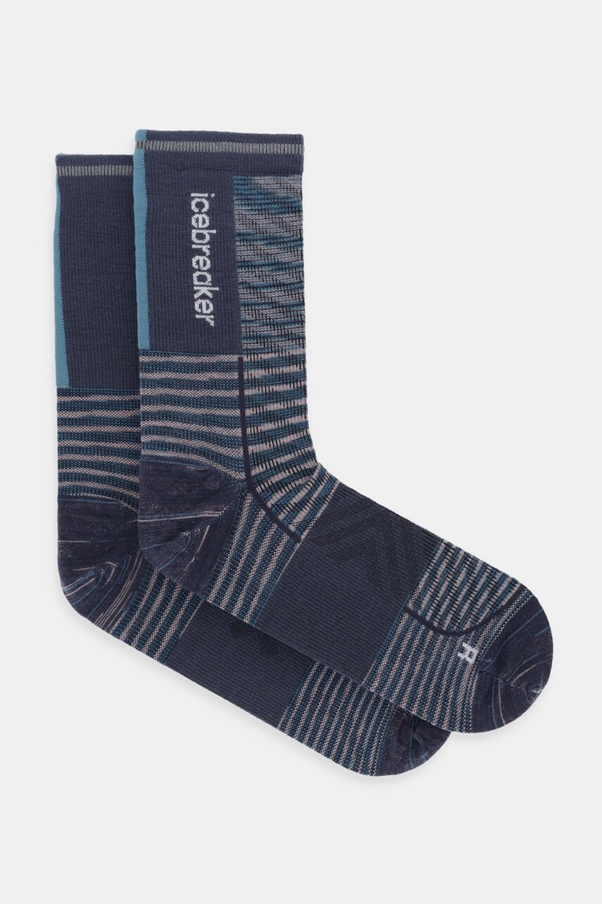 Ponožky s prímesou vlny Icebreaker Run+ modrá farba, IB0A578W0K21