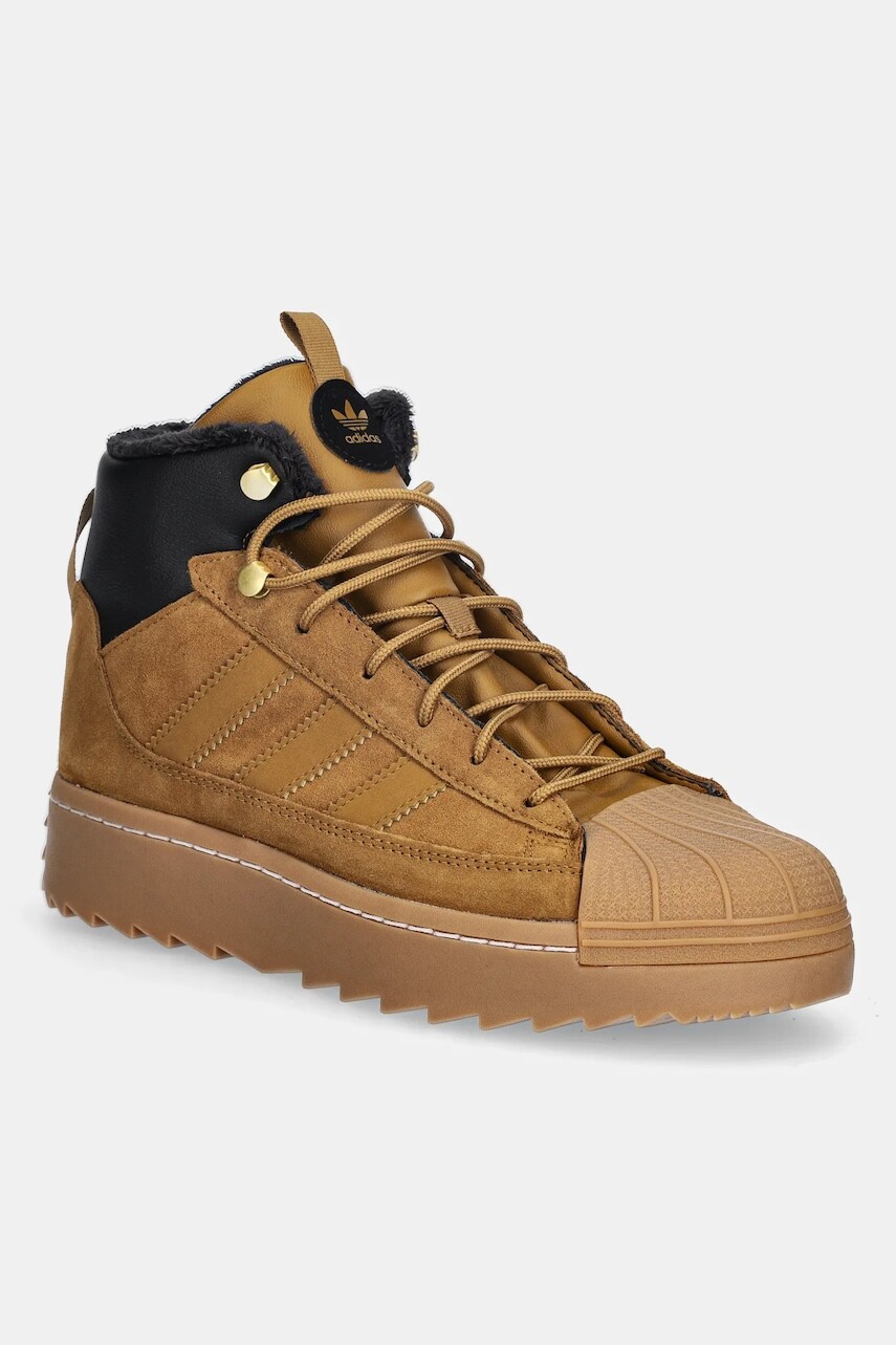 Detské zimné topánky adidas Originals SUPERSTAR WINTER TREK hnedá farba, JQ0345