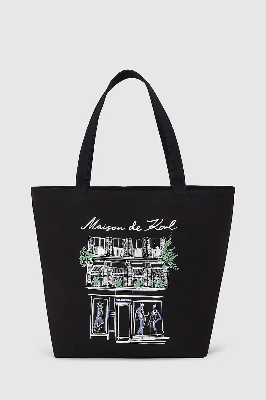 Obojstranná kabelka Karl Lagerfeld K/SKETCH čierna farba, A4W50058