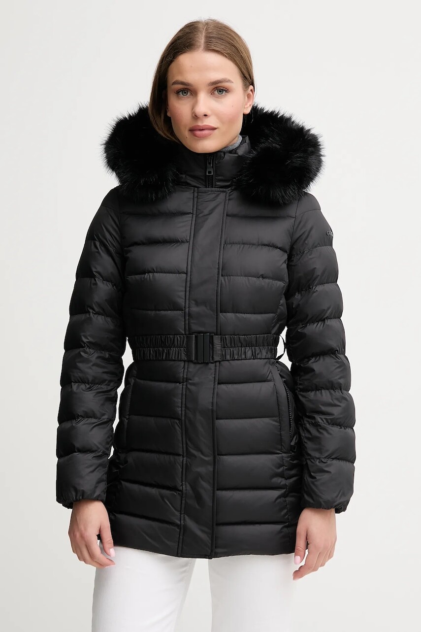 Páperová bunda Geox CATRIA čierna farba, zimná, W5626G T3152