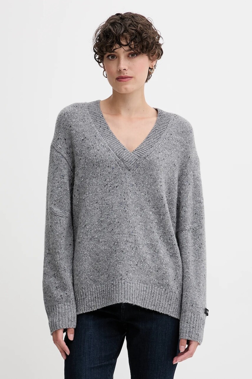 Sveter Calvin Klein Jeans šedá farba, ľahký, LV044D328G