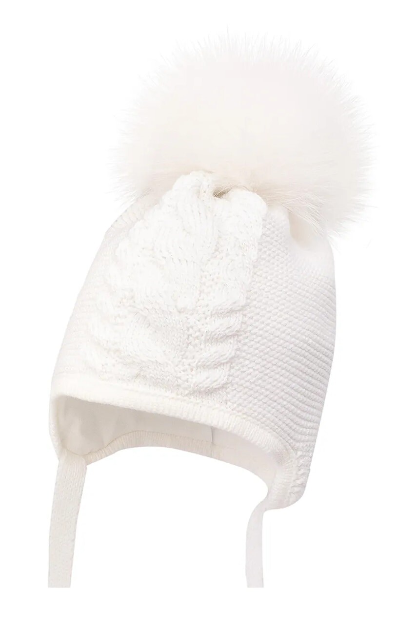 Detská čiapka Jamiks SOLNA II biela farba biela, JZI074