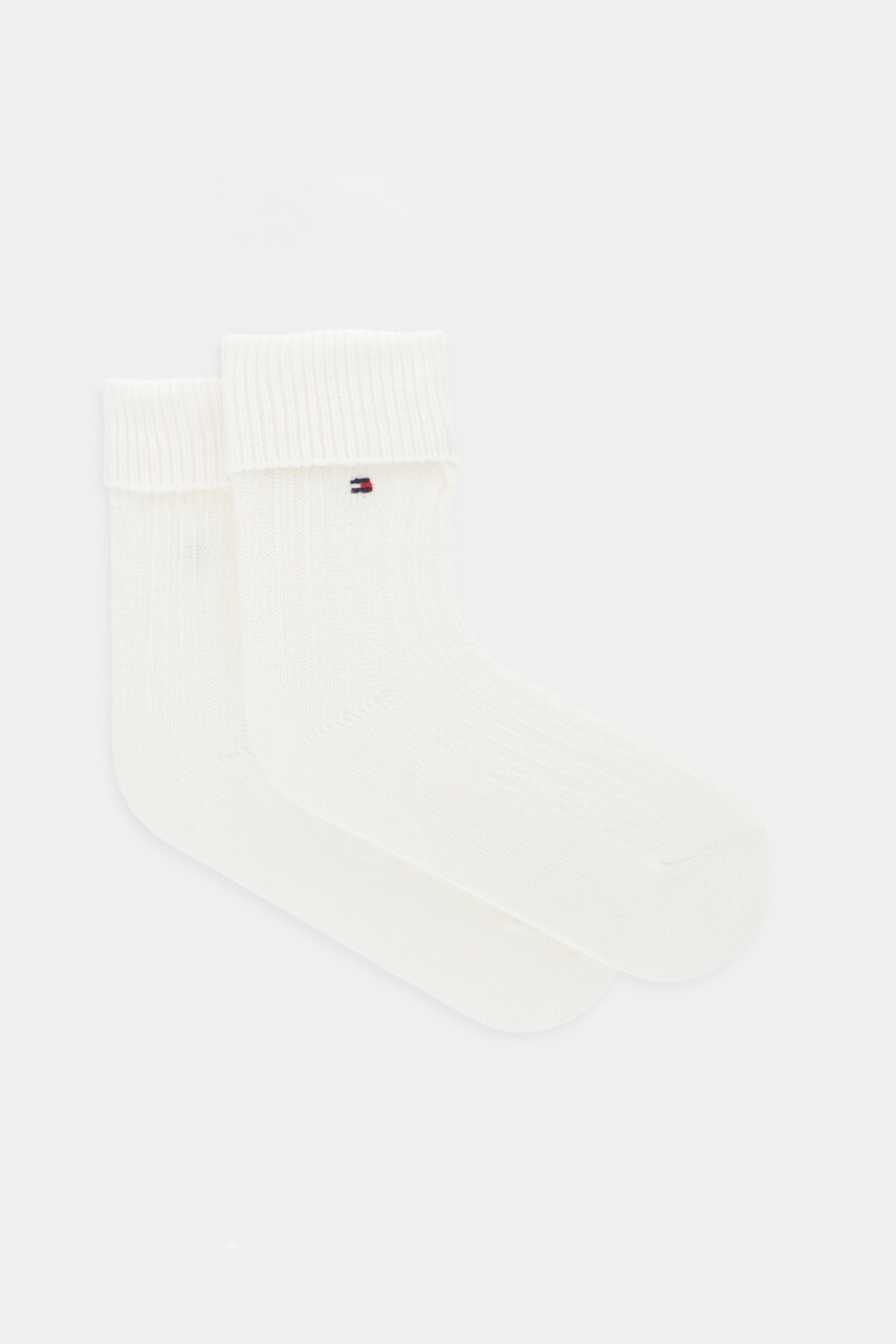 Ponožky s prímesou vlny Tommy Hilfiger béžová farba, 701236462