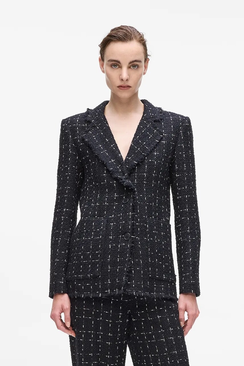 Sako Karl Lagerfeld hnedá farba, jednoradová, jednofarebná, A4W14033