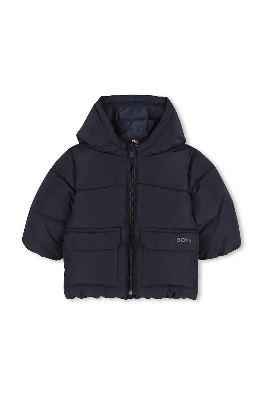 Bunda BOSS tmavomodrá farba, J52476