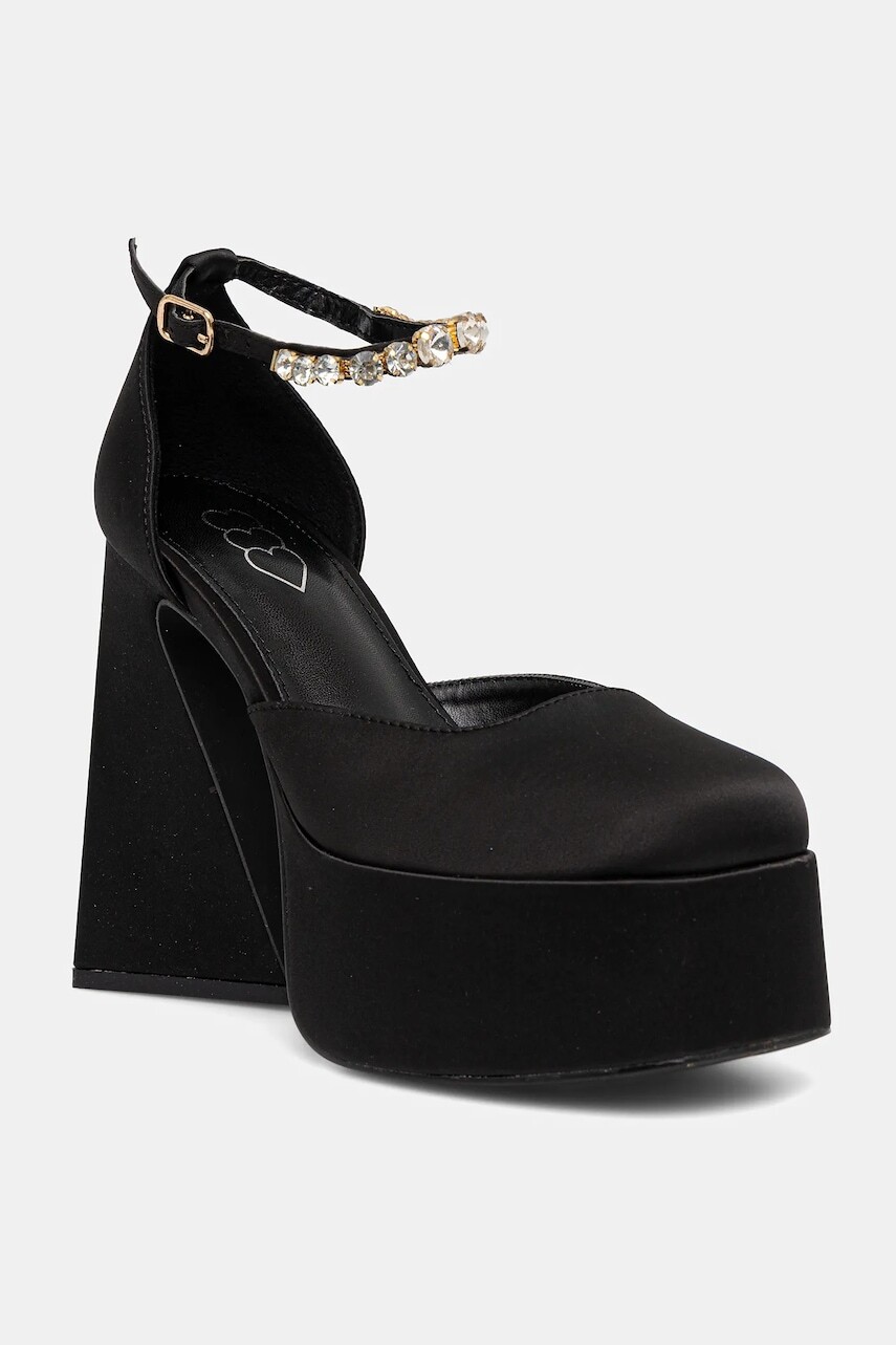 Lodičky Koi Footwear Gilda čierna farba, na podpätku