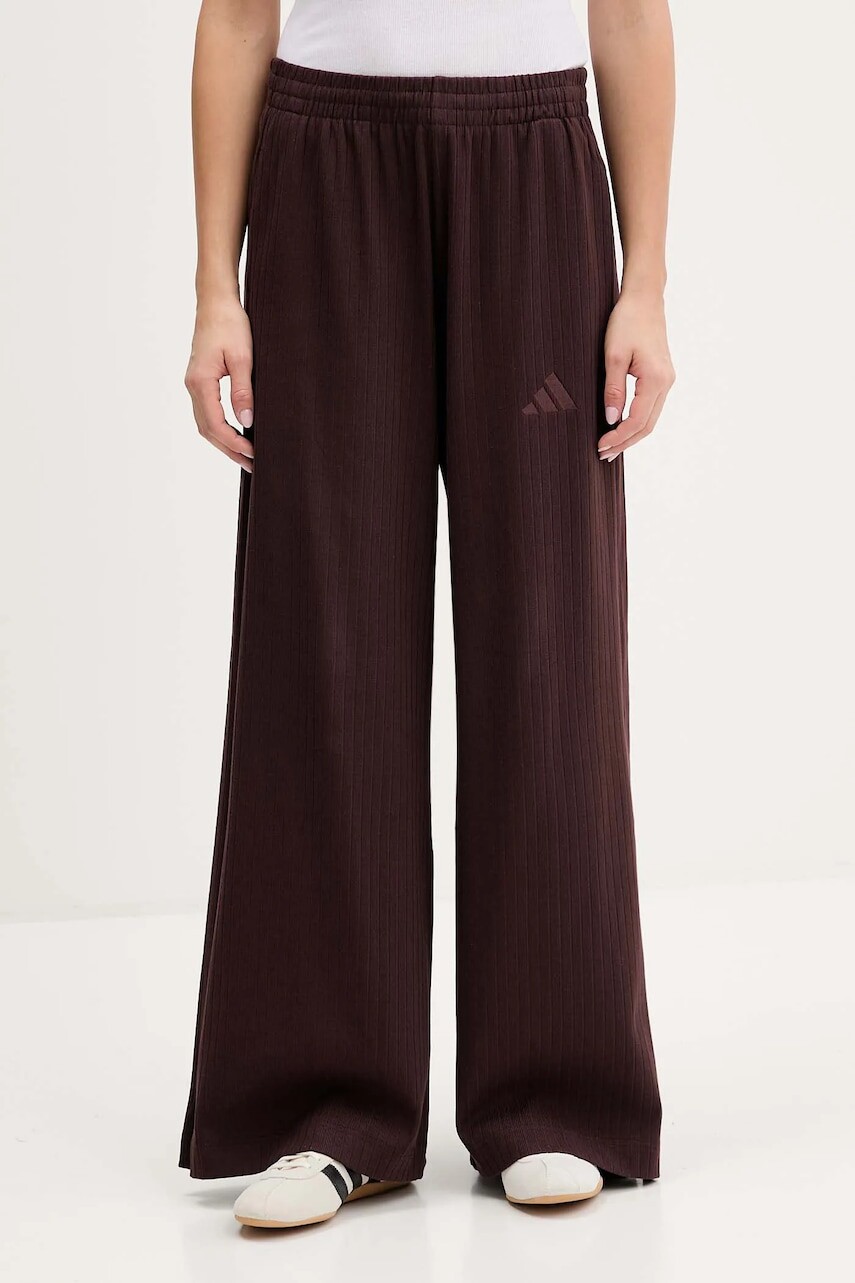 Tepláky adidas All Szn Winterized hnedá farba, jednofarebné, KA5350