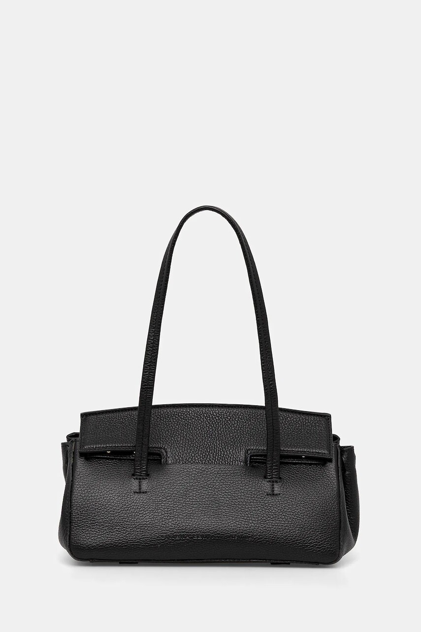 Kožená kabelka Liviana Conti čierna farba, A5WA50