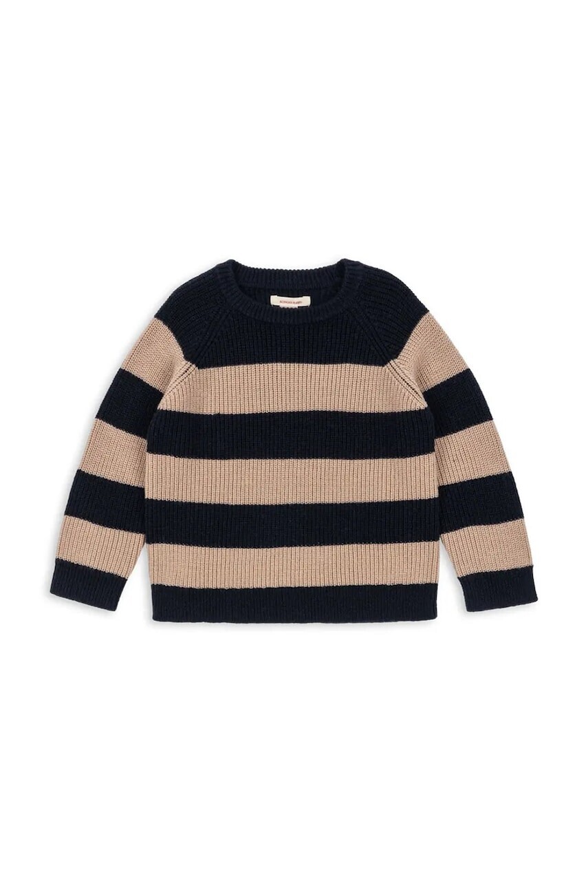 Detský vlnený sveter Konges Sløjd VITUM KNIT SWEATER tmavomodrá farba, KS104041