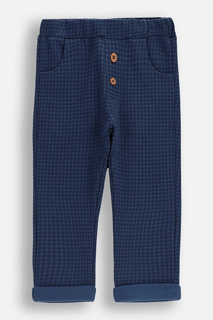 Detské tepláky Coccodrillo tmavomodrá farba, vzorované, FOREST FRIENDS BOY NEWBORN