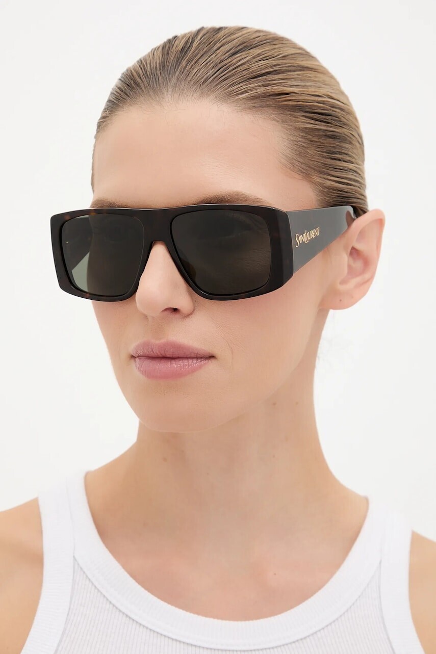 Slnečné okuliare Saint Laurent hnedá farba, SL 832