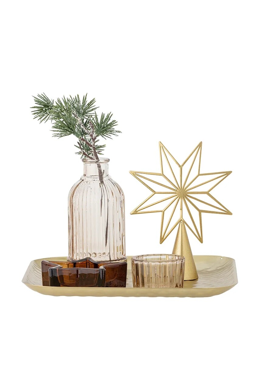 Dekoratívny podnos Bloomingville 22 x 21 x 22 cm žltá farba