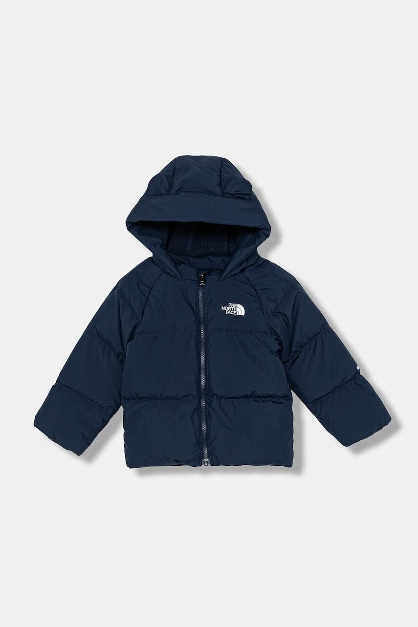 Detská páperová bunda The North Face BABY NORTH DOWN FLEECE LINED JACKET tmavomodrá farba, NF0A88W29F41