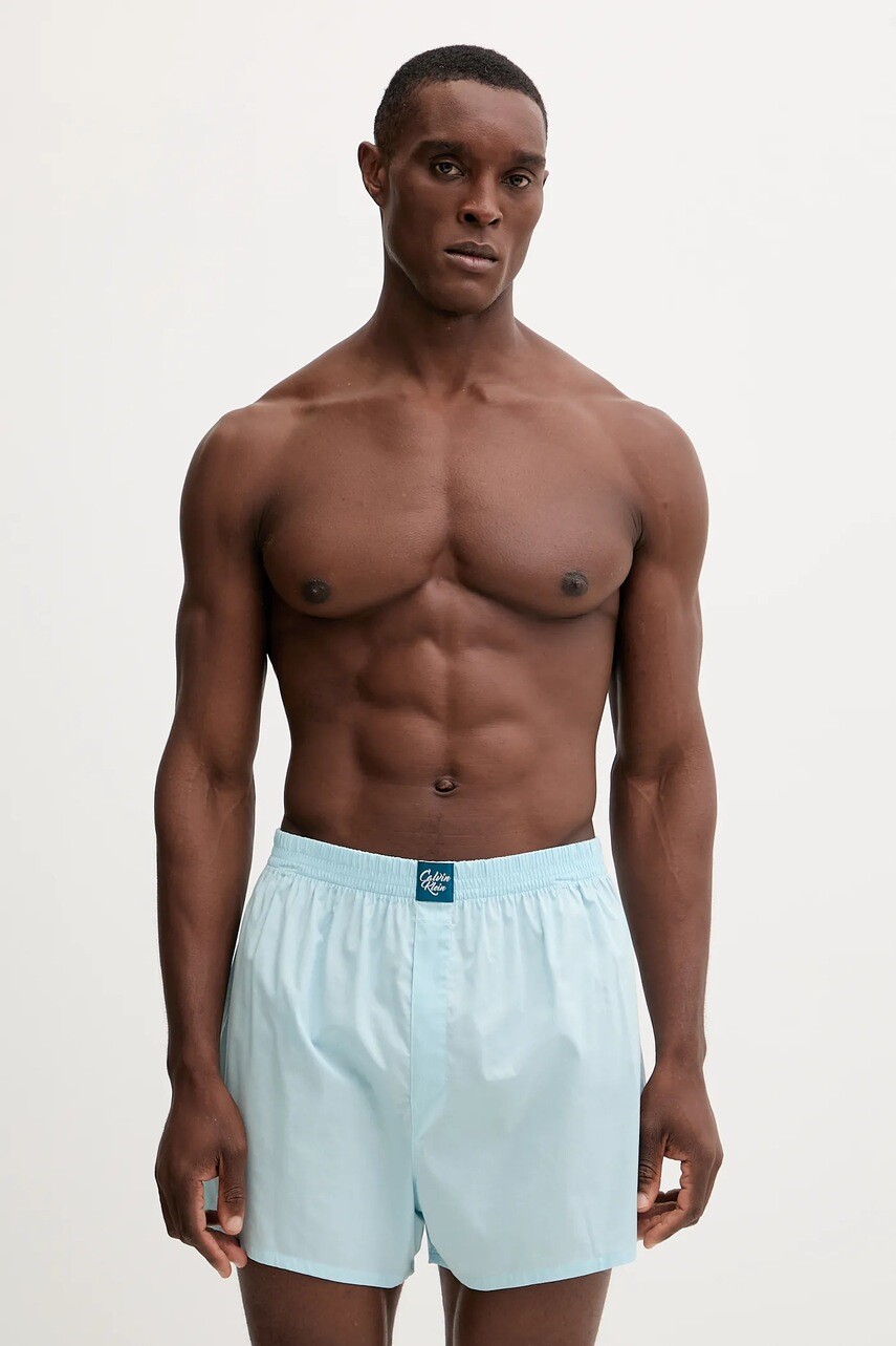 Bavlnené boxerky Calvin Klein Underwear modrá farba, LV00NB4489