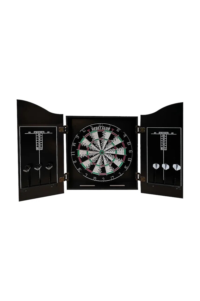 Sada: terč na šípky a šípky Reset Club Wood Cabinet 45 cm viac farieb