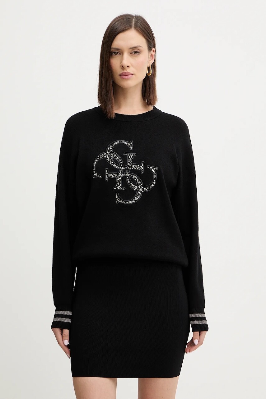 Sveter Guess SYLVIE čierna farba, ľahký, W5BR42 Z26I2