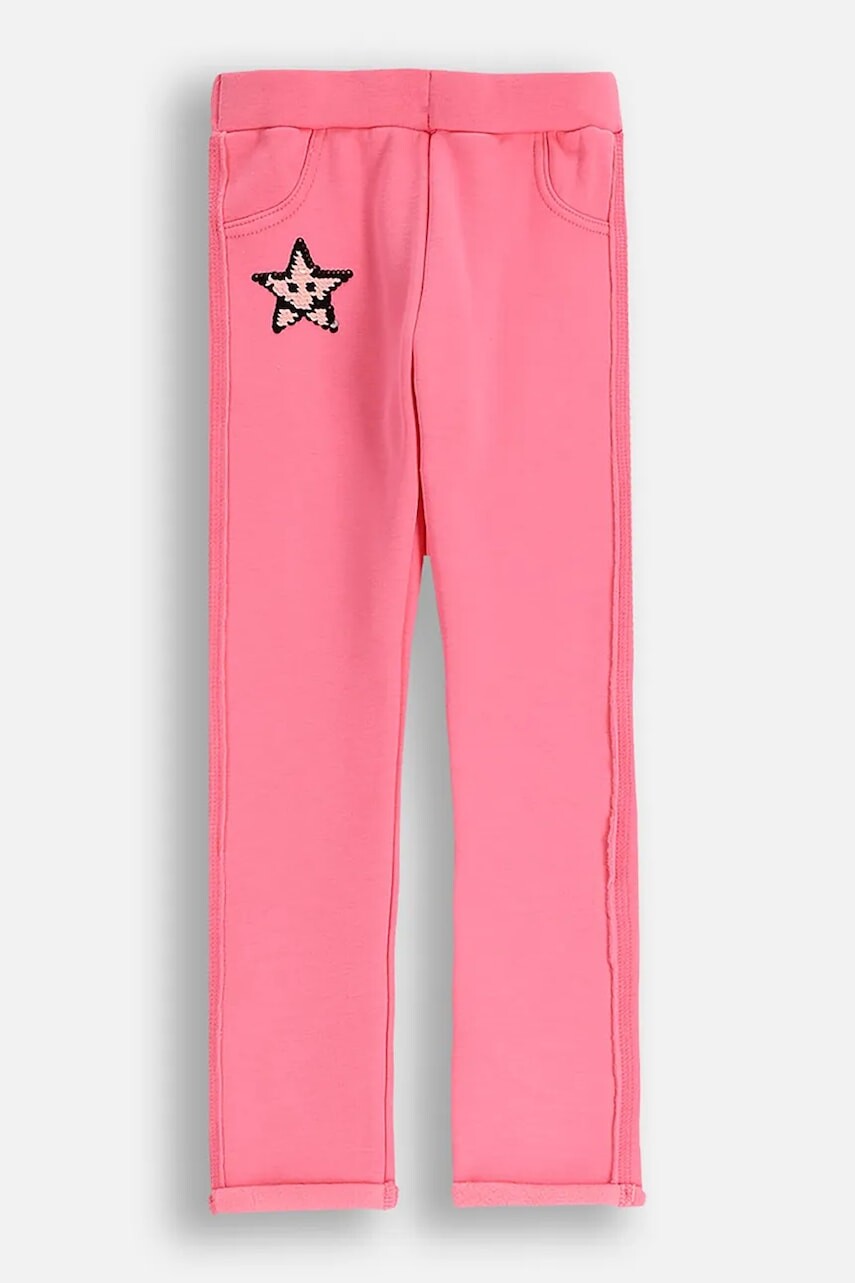 Detské legíny Coccodrillo ružová farba, s potlačou, CRAFT PUNK GIRL KIDS