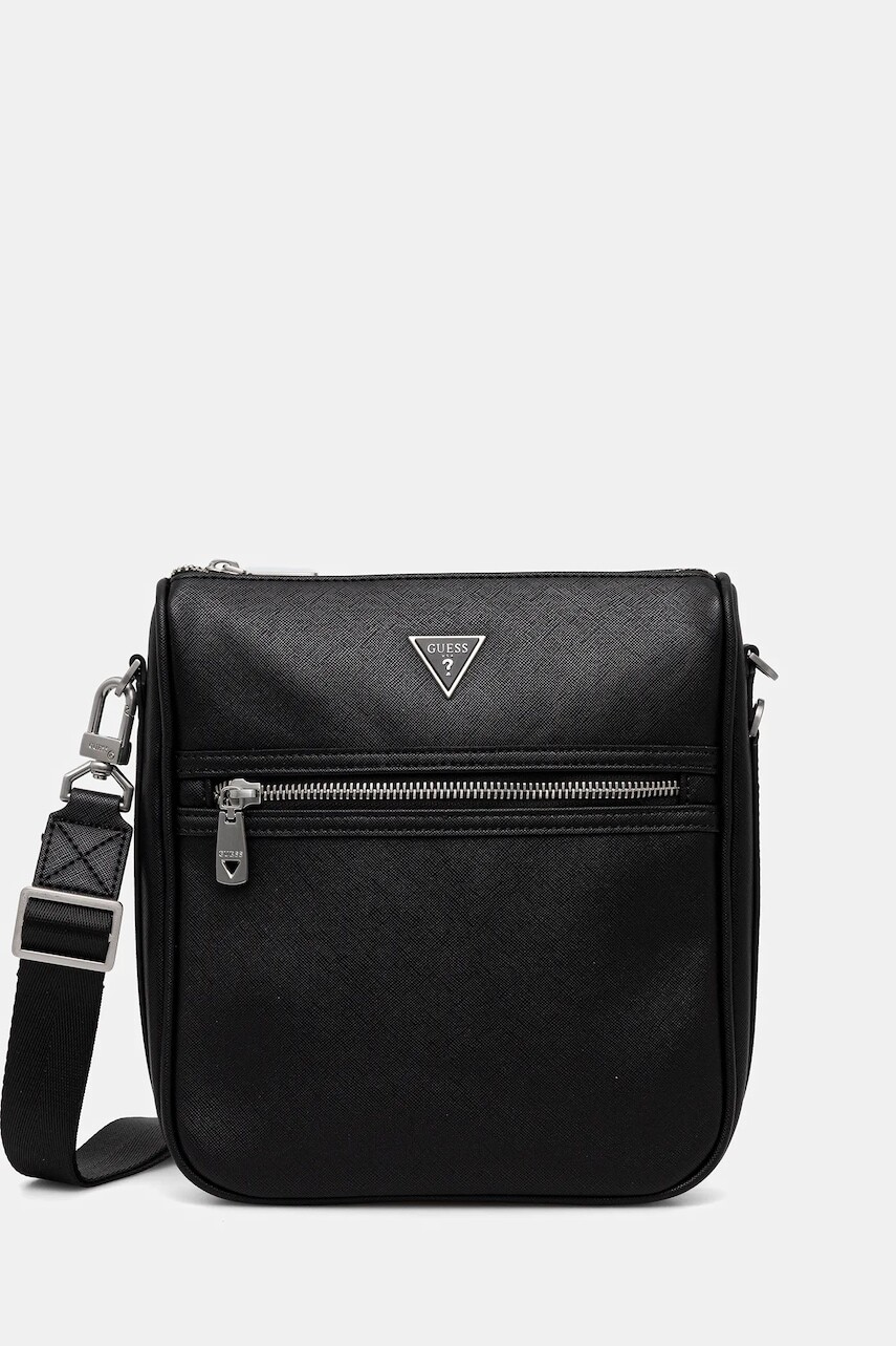 Malá taška Guess MILANO čierna farba, HMMISA P5417