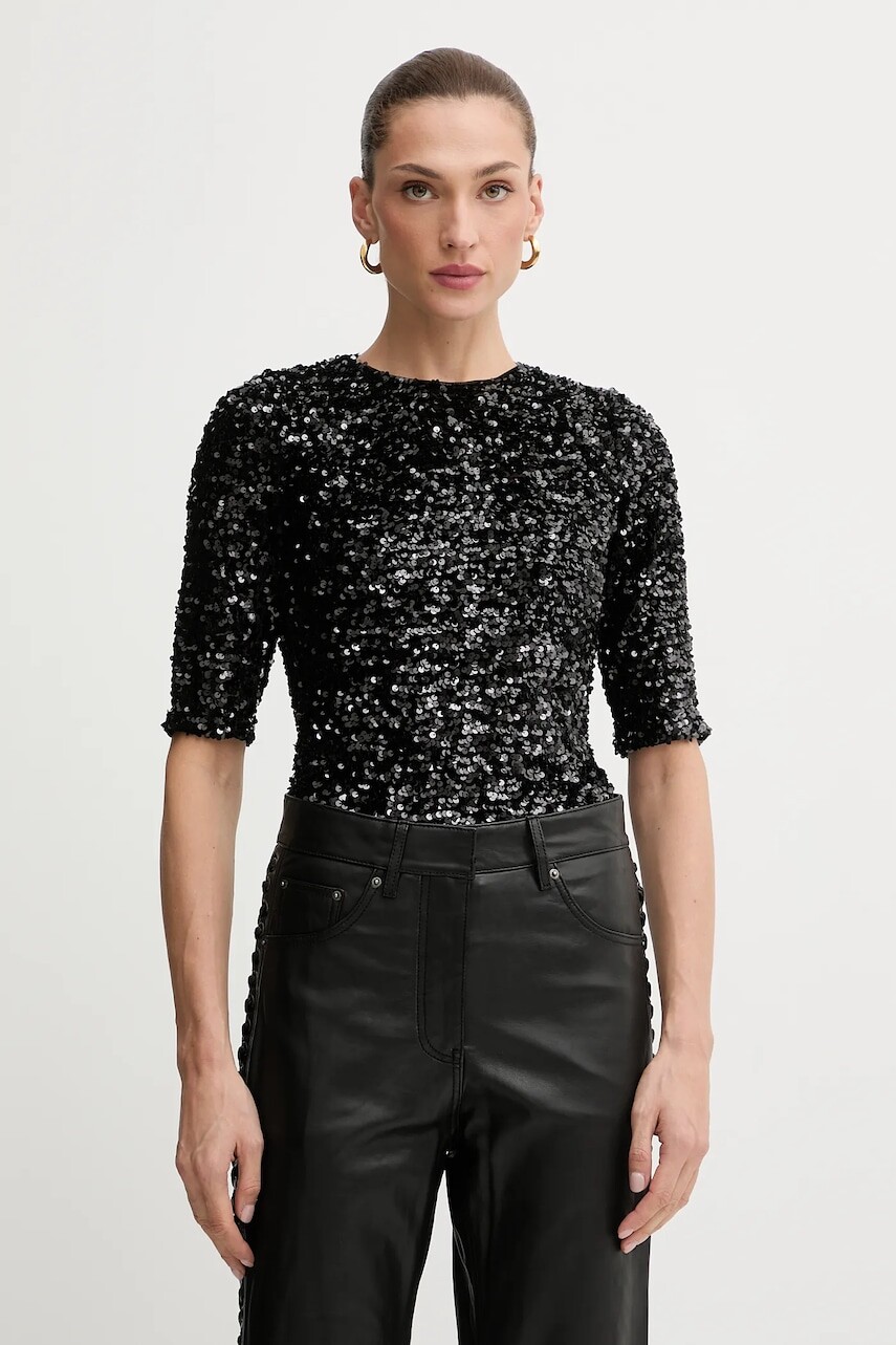 Body Bardot čierna farba, jednofarebné, 60116TB