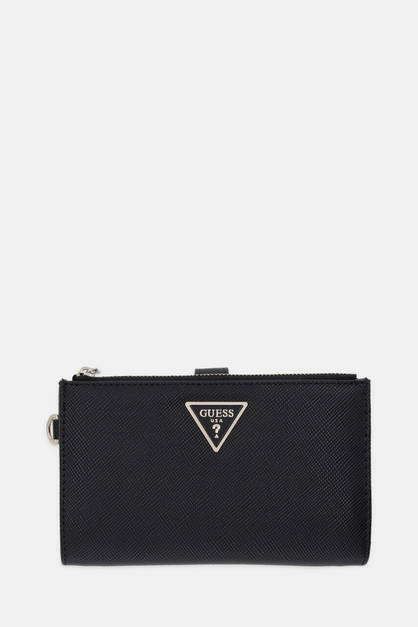 Peňaženka Guess LAUREL dámska, čierna farba, SWZG74 59157