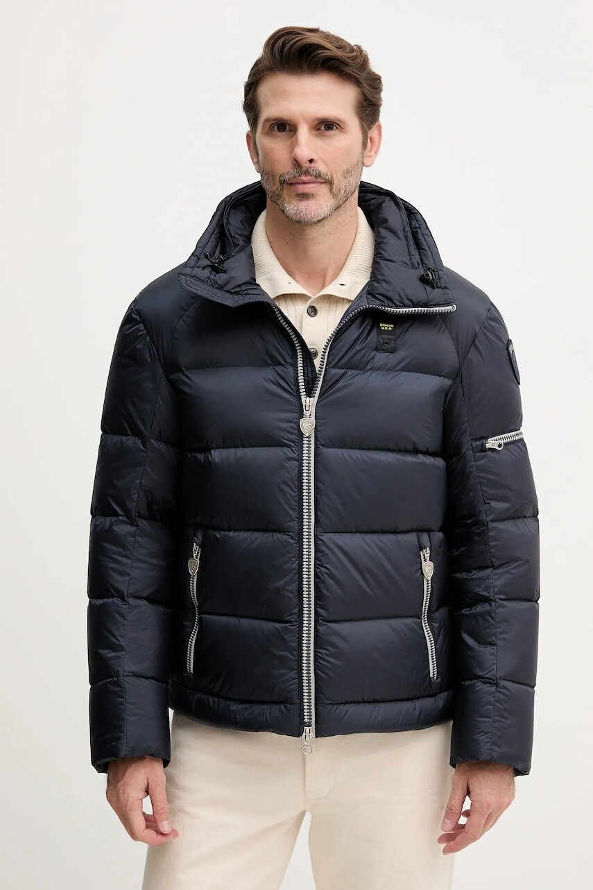 Páperová bunda Blauer WISE tmavomodrá farba, zimná, BLUC03024