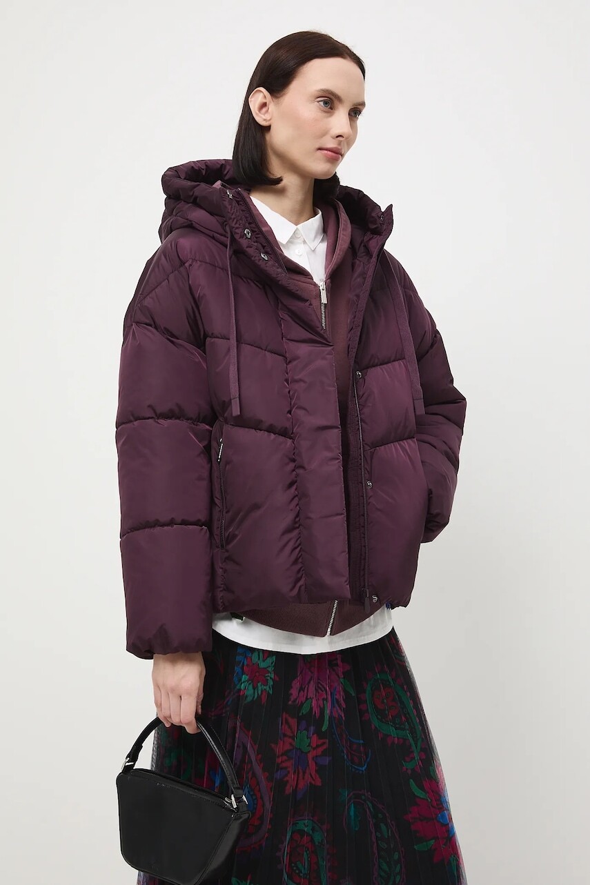 Bunda Medicine bordová farba, zimná, oversize