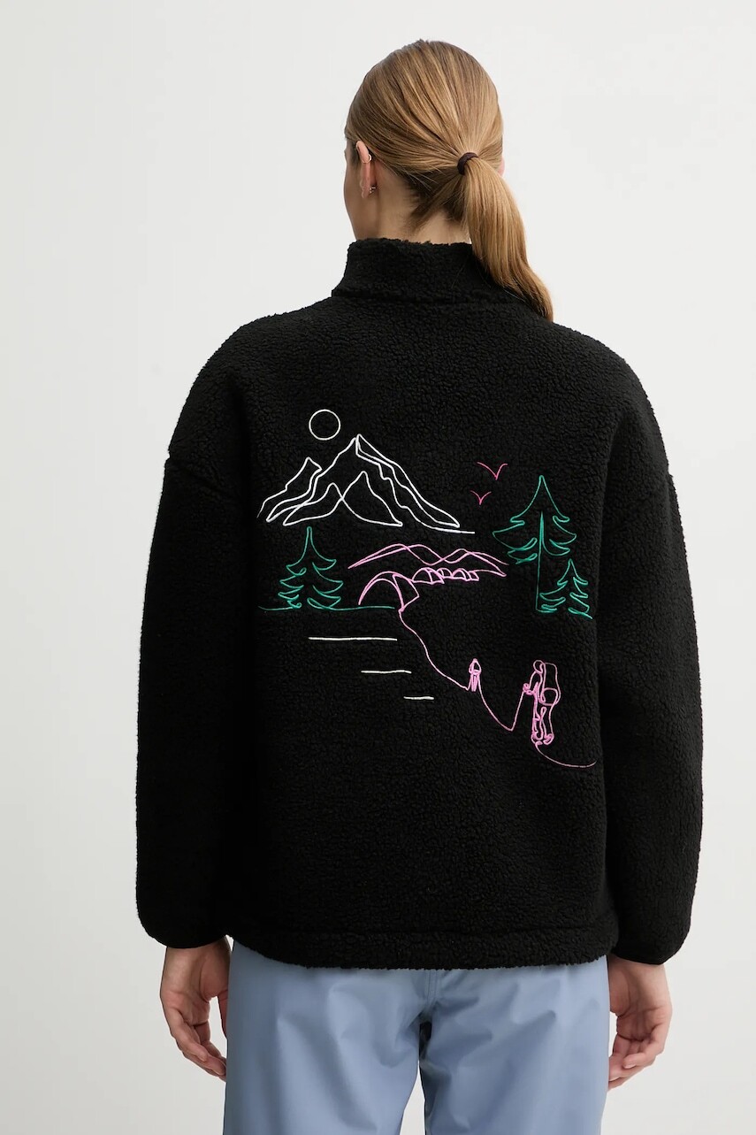 Fleecová mikina Picture Nyss Embro čierna farba, jednofarebná, WSW0380