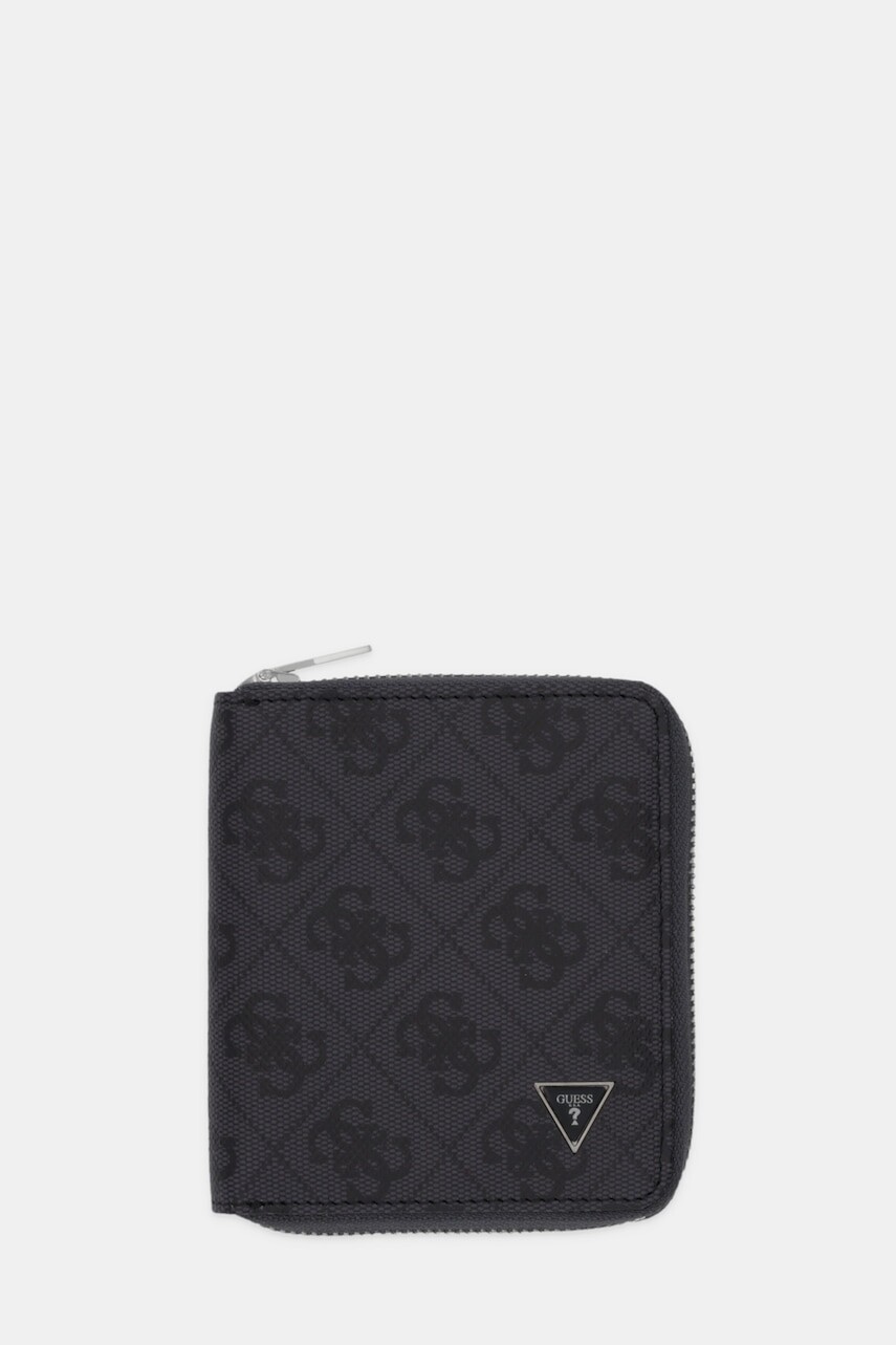 Kožená peňaženka Guess MILANO čierna farba, SMMALO LEA02