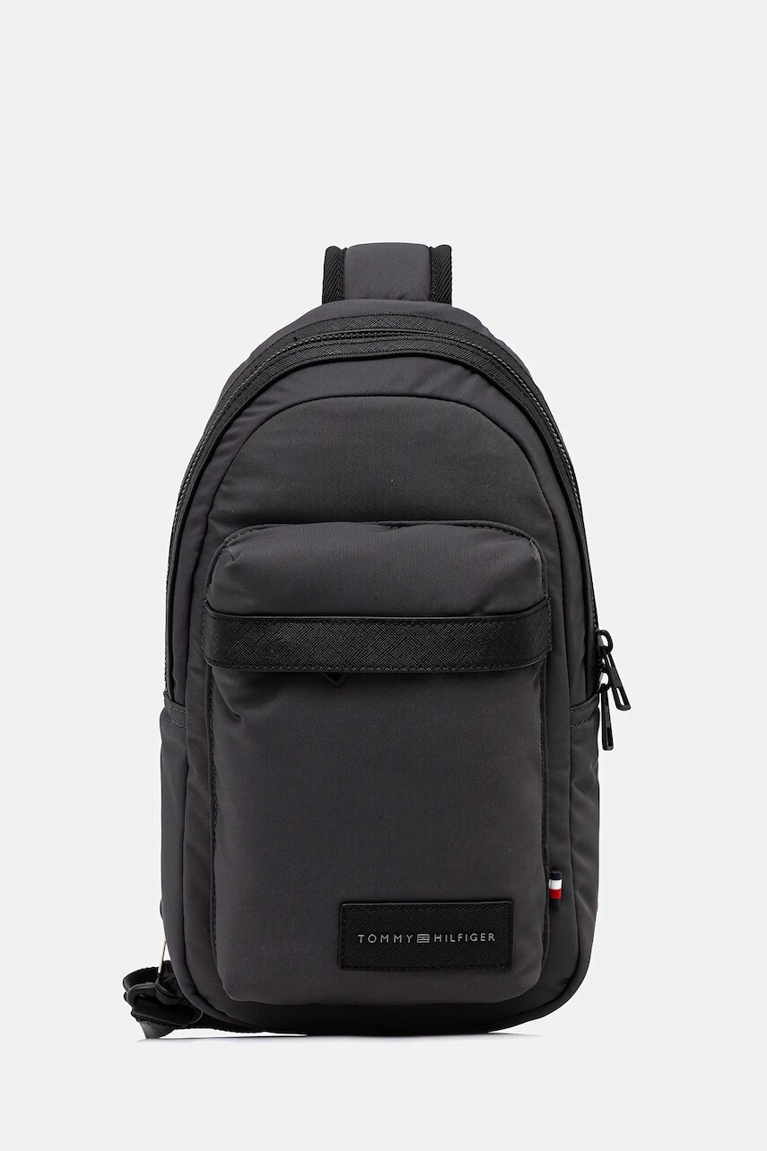 Ľadvinka Tommy Hilfiger šedá farba, AM0AM14026