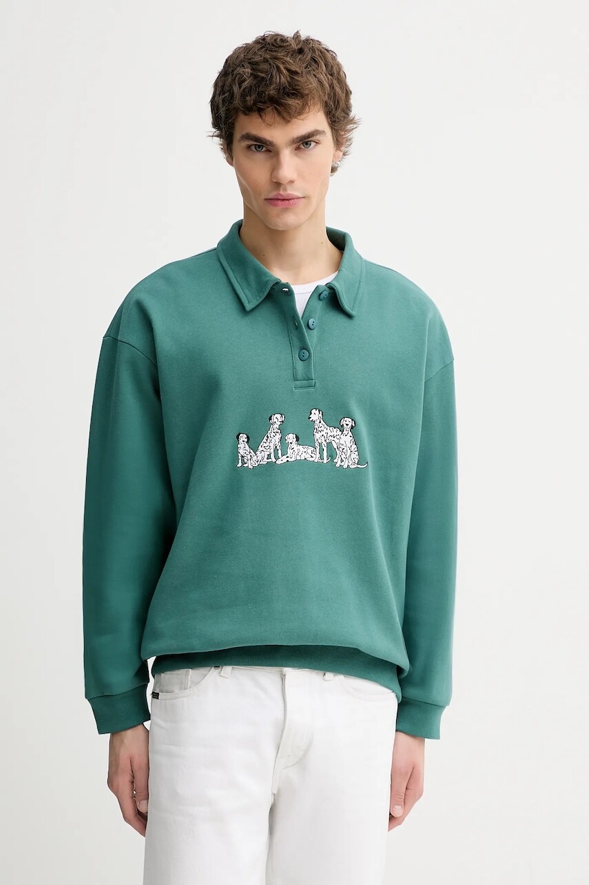 Mikina Kaotiko zelená farba, s nášivkou, AR006-01-M002