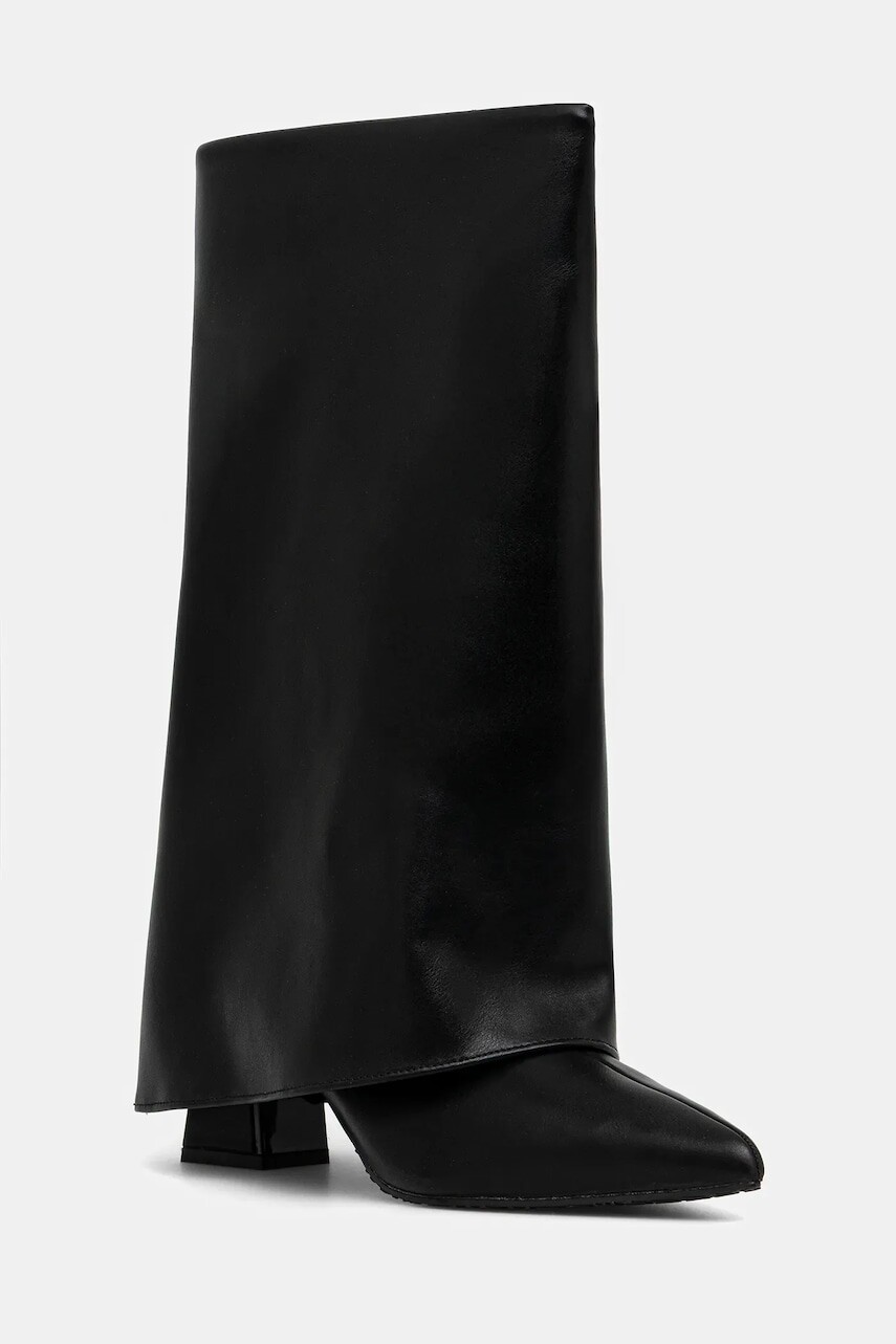 Vysoké čižmy Bianco BIAMARALYN čierna farba, na podpätku, 11302238