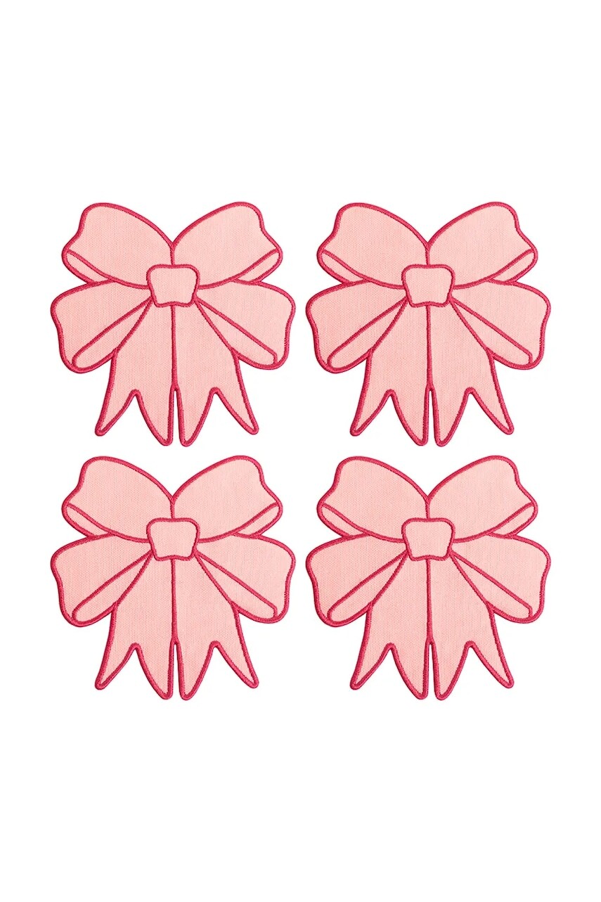 Sada podložiek pod poháre Octaevo Coquette 15 x 15 cm ružová farba