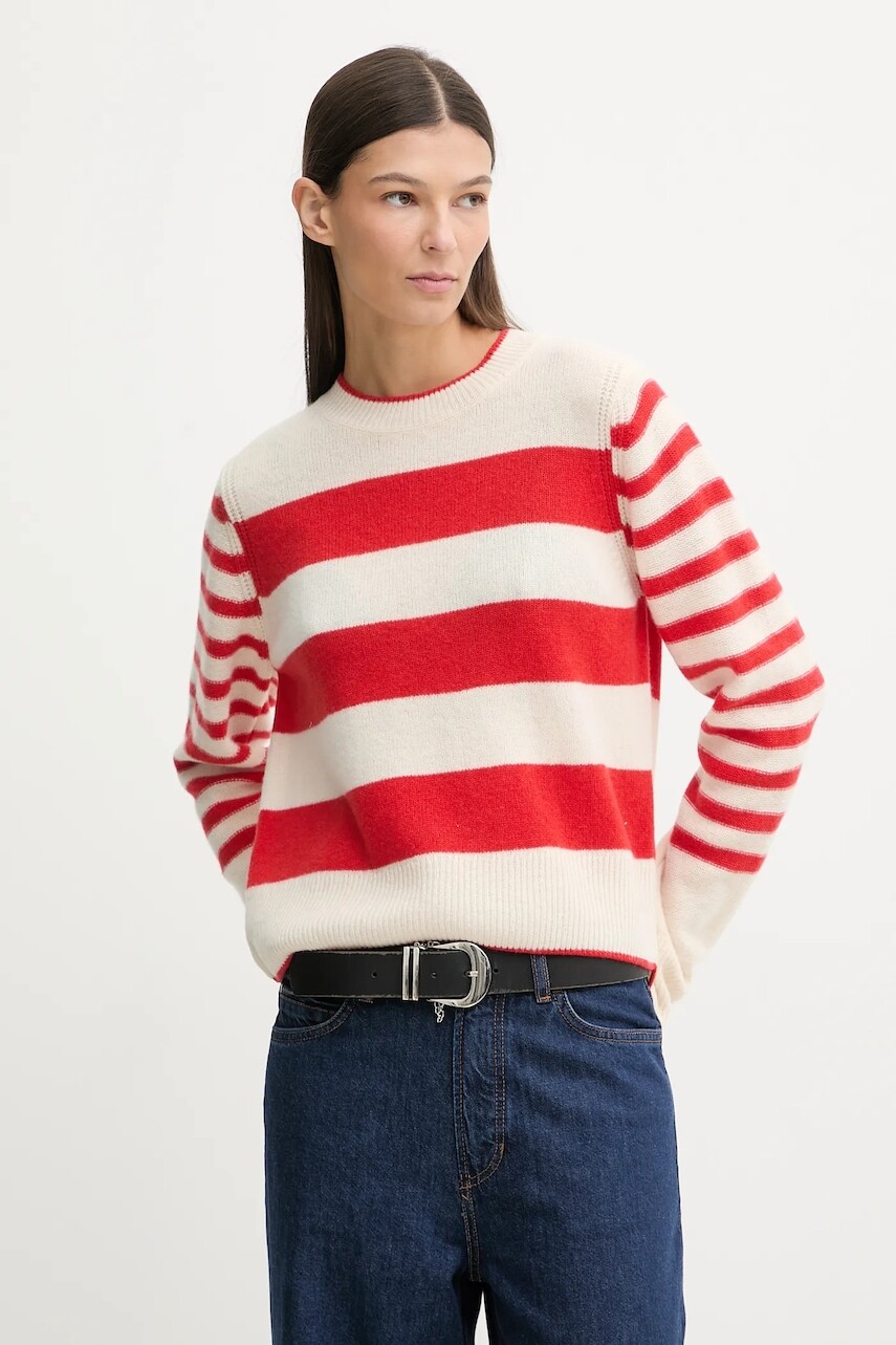 Vlnený sveter Marc O'Polo béžová farba, ľahký, 600605460243